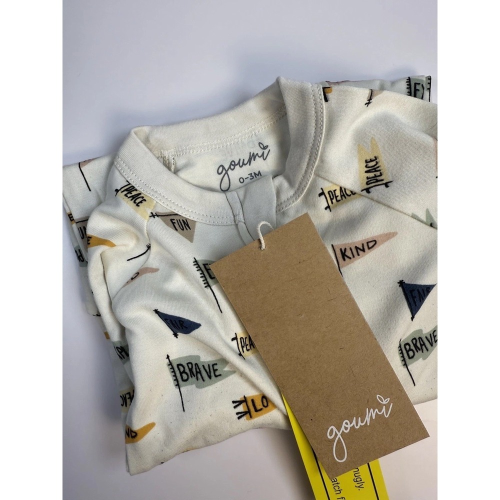 Goumi Kids 0-3M Grow with You Footie + Snug Fit‎ Organic Cotton -NWT!